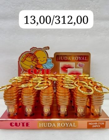 Lip Gloss Honey Huda Royal com chaveiro - HR7098 Lokas por Beleza Distribuidora de Maquiagem Bras